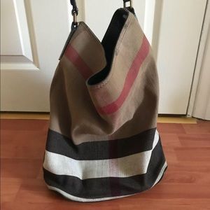 Burberry housecheck hobo with long strap